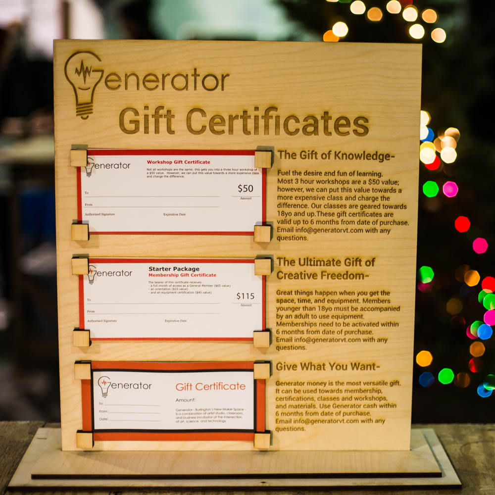 Gift Certificates available online!