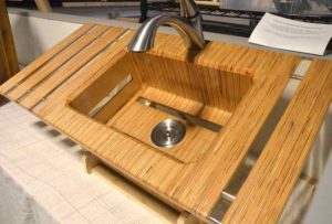 Cameron Jonas acrylic and plywood layered sink