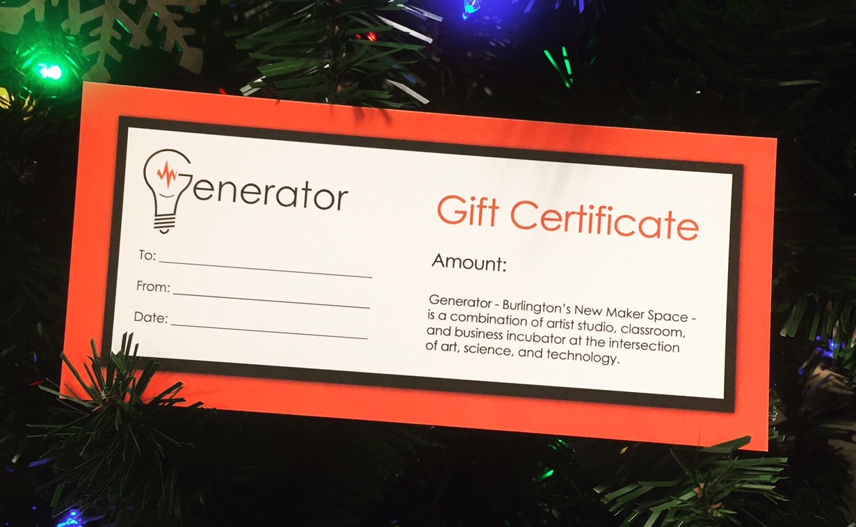 Generator Gift Certificates Available